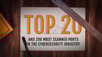 Top 20 and 200 most scanned ports in the cybersecurity industry