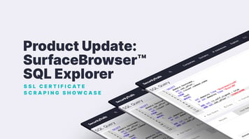 Product Update: SurfaceBrowser™ - SQL Explorer: SSL Certificate Scraping Showcase