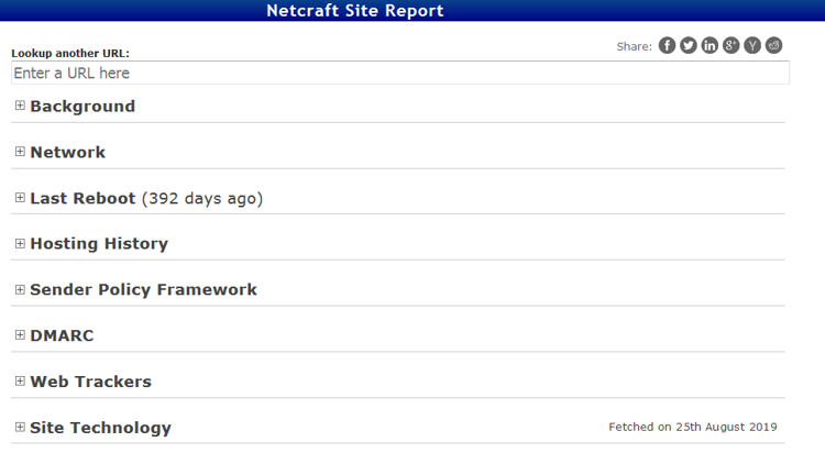 Netcraft Site Report