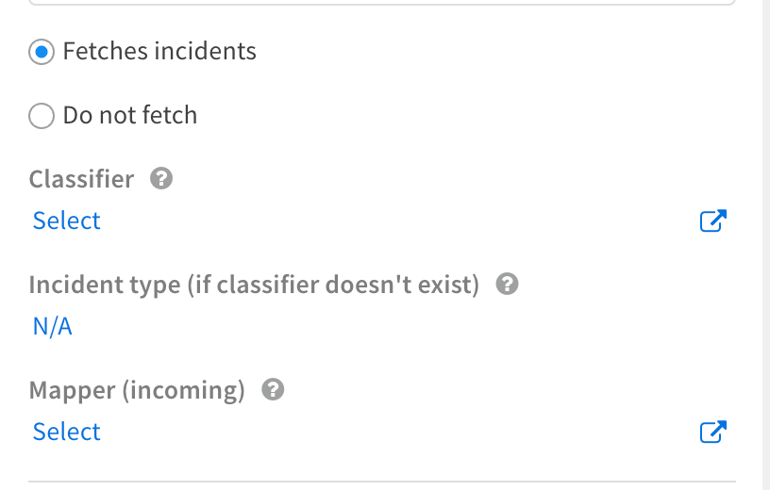 Fetch incidents