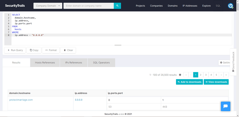 find open ports and websites hosted on the IP 8.8.8.8 find open ports and websites hosted on the IP 8.8.8.8
