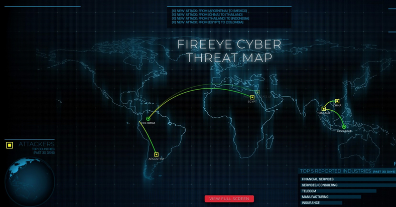 FireEye Cyber Threat Map