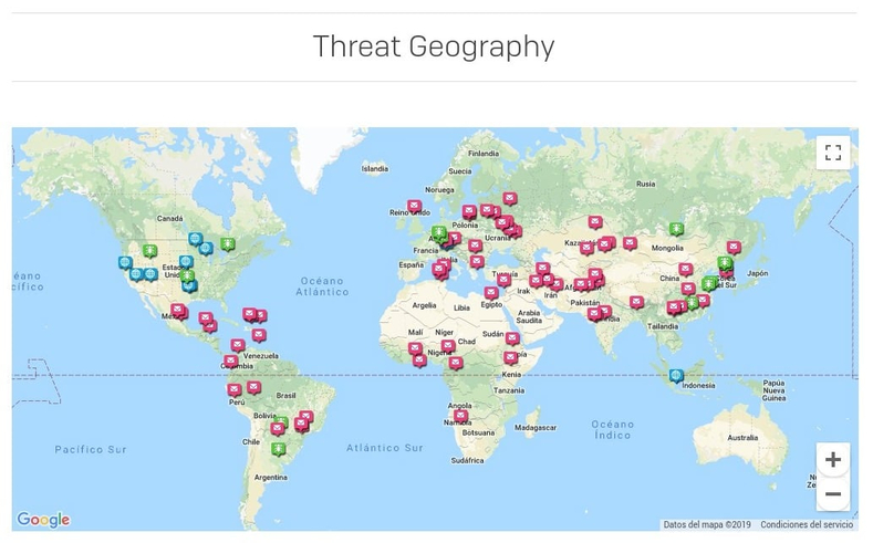 Threat Geography map