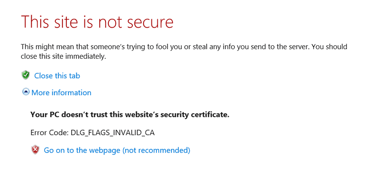 What is a self-signed certificate? - Internet Explorer