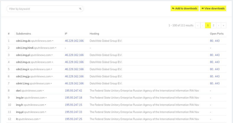Subdomain enumeration with open ports Subdomain enumeration with open ports