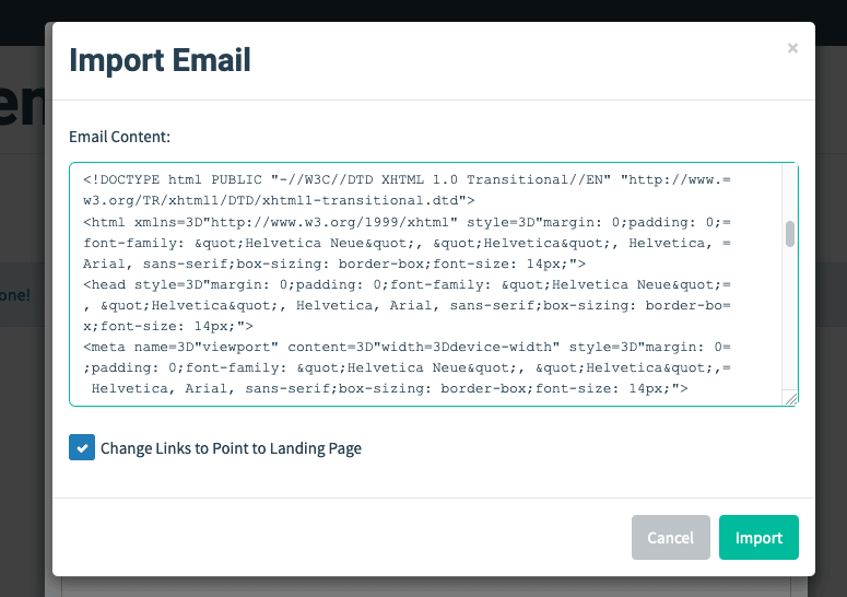Import email Import email