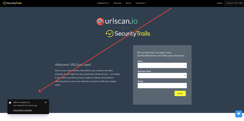 SecurityTrails Status Page SecurityTrails Status Page