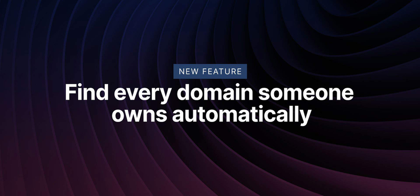New Feature: Find every domain someone owns automatically