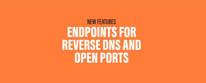 New Features: Endpoints for Reverse DNS and Open Ports